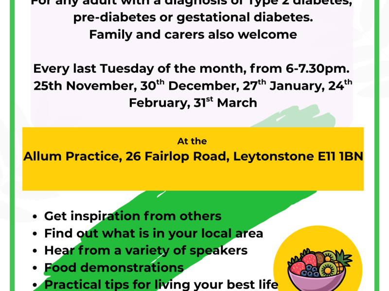 New Diabetes UK Peer Support Group in Leytonstone